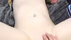 This amateur gets machine fucked in a homemade portrait