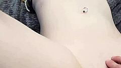 This amateur gets machine fucked in a homemade portrait