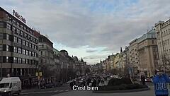 czech brunette gets picked up for licking and blowjob on hidden cam