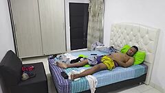 Stepsister wakes me with my hard cock!