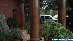 beautiful teen 18+ gets scissored by her lesbian stepmom in intense session