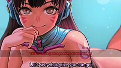 D Va's Edging Game In Overwatch Anime With Femdom Elements