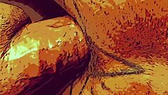 ebony girl focuses on anal sex in pov assfucking scene with black partner