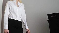 Classy Shina Ryen Rips Pantyhose for Boss's Monster Cock. She Gets Doggystyle POV with Natural Tits.