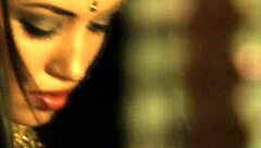 Indian dancer seduces with graceful striptease movements