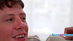 Latina slut jerks stepbros' big cocks during movie