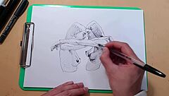 i sketched two sexy latina girls in lingerie on webcam