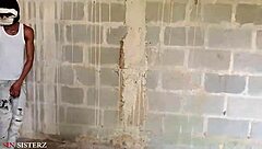 Welcome to my uncompleted home with ebony teen.