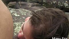 Uma Gozada Dentro na Praia com Manu Fox e Moreno Desconhecido