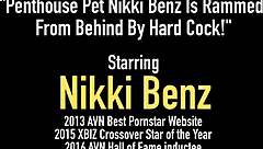 Penthouse pet Nikki Benz gets rammed from behind by hard cock.