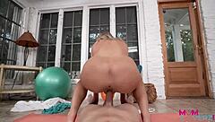 Stepmom Madison Brite Energizes Stepson with Deepthroat and Riding