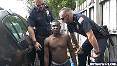 Will Police Officers Dominate Black Guy At Work?