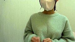 i cumshot on asian babe's tits during homemade cowgirl... oops!