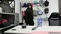 Teen doggystyle group sex with rough ass in shop