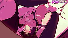 cute animation of a boy and his friend in hentai style