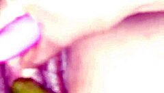 Sexy Indian Wife Using VIBRATOR And CUCUMBER On OILED Pussy