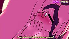 cute animation of a boy and his friend in hentai style