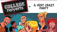 What a wild party orgy with crazy toon perverts!
