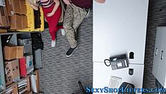 Teen Burglar Caught And Forced To Give Intense Handjob Leading To Facial Cumshot