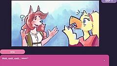 two girls strip in furry poker game hentai