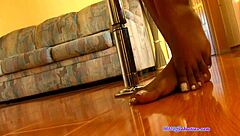 watch my beautiful size 10 feet twirl around the pole