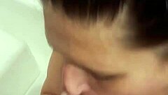 sucking his hard dick, licking and face fucking