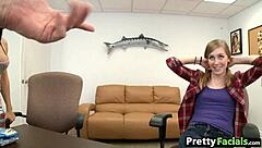 Rachel Starr and Teen Girl Receive Intense Double Facial Cumshot