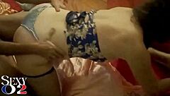 French slut in outfit gets blowjob rimming doggystyle and facial