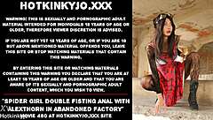 Spider girl double fisting anal with alexthorn in abandoned factory