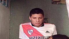 Latina Amateur Masturbates Soccer Player's Monster Cock Before Swallowing Cum in Her Mouth