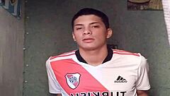 Latina Amateur Masturbates Soccer Player's Monster Cock Before Swallowing Cum in Her Mouth