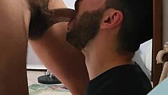 Intense gay blowjob action explodes!