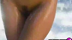 Totally wet big tits MILF Cara Mell exposes her curvy body