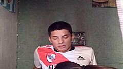 Latina Amateur Masturbates Soccer Player's Monster Cock Before Swallowing Cum in Her Mouth