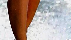 Totally wet big tits MILF Cara Mell exposes her curvy body