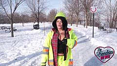 eva, the chubby canadian milf, shows her sexy tits and boobs