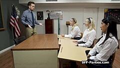 Watch Us Share These Big Cocks In The Classroom