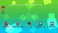 Gym buddies in hentai game where muscular girl enjoys post-training relaxation.