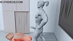 Perverted teen 18+ fucks animated statue hard