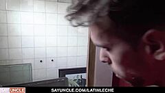 Latino Renovator SUCKS COCK As Extra Service!