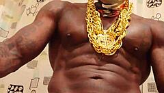 Dialogic Hallelujah Johnson Strokes Huge Monster Cock for Massive Cumshot