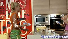 Wrestling Babes Orally Pleasure Each Other In 69