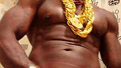 Dialogic Hallelujah Johnson Strokes Huge Monster Cock for Massive Cumshot