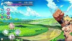 Isekai janken hero's live play part 2 conquering minos-chan the muscle girl with lots of meat