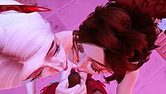 Stepmom and stepdaughter orchestrate intense anal gangbang with futanari mistresses in Sims 4 anime hentai animation from USA