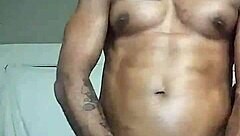 Ebony Guy Beats His Big Black Cock While Talking Shit