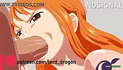 Nami Giving Blowjob Until Cum Fills Mouth in Full Hentai Version
