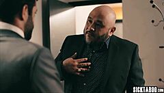 sexy babe tiffany watson with perfect ass cleans guy's pants and sucks his big hard penis 😈