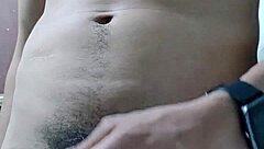 Skinny Tall Twink Slaps His Tattooed Penis Playfully