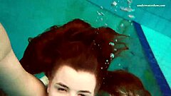 Czech Chick Vesta Enters Swimming Pool Naked
